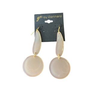 g by Gennaro Light Pink Plastic Dangle Earrings